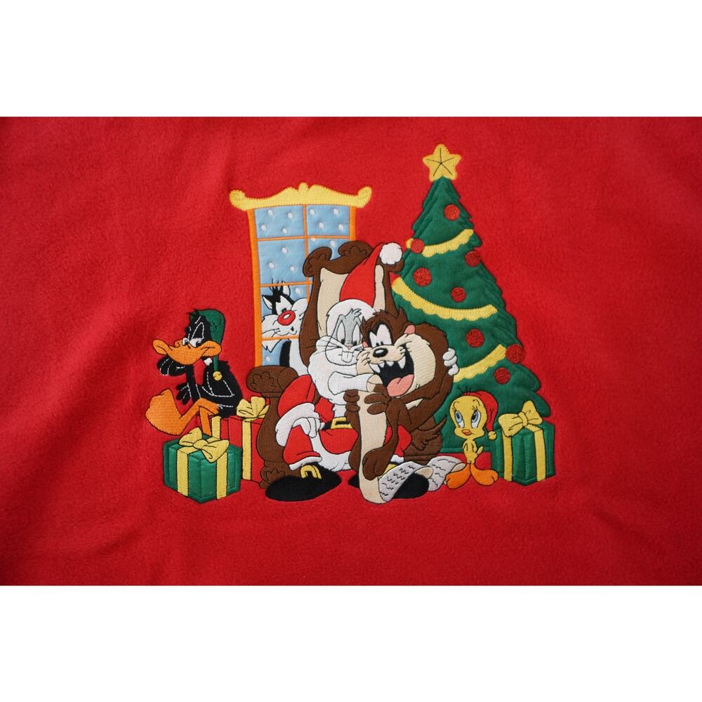 Looney Tunes Christmas Sweatshirt Warner Brothers Studio Store Large 90s X-mas